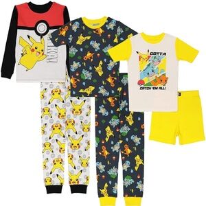 Pokemon Pajama Set Black and Yellow Vibrant Design